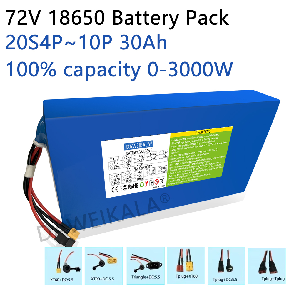 Electric Bicycle Battery 72V 30Ah - Neue 72 V 12Ah-30Ah 18650 Batterie