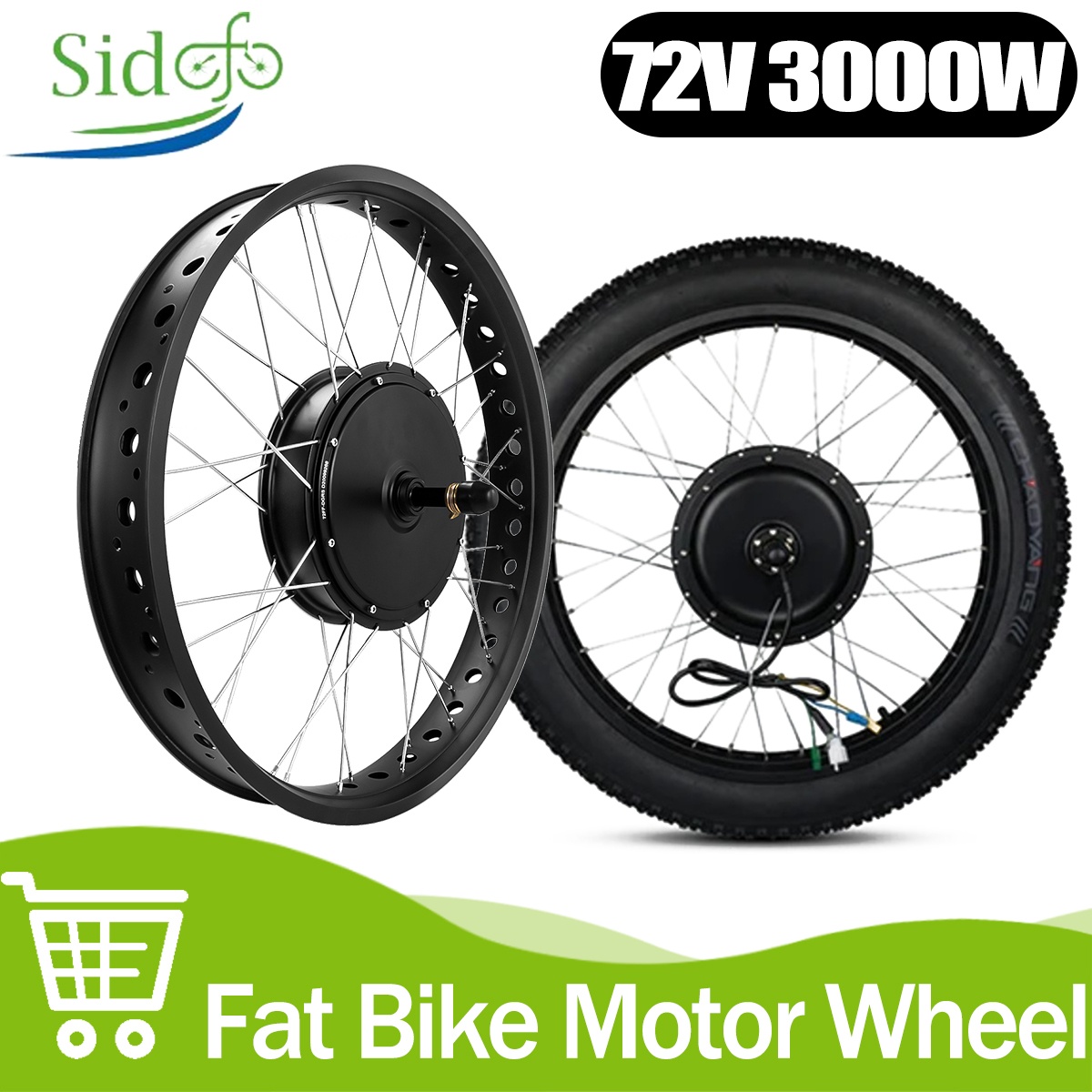 72V 5000W Hub Motor Kit - 72V 3000W bürstenloser getriebeloser Nabenmotor für