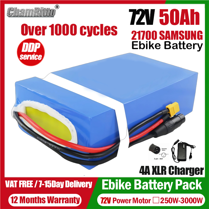 Electric Bicycle Battery 72V 30Ah - Elektrofahrrad-Akku 72V 20Ah 30Ah 40Ah 50Ah