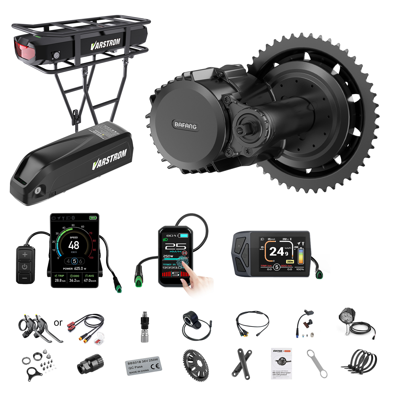 Bafang Bbs02B 48V 750W Mid Drive Kit - [US-Versand] Bafang Motor 750W 48V Mittelmotor-Kit