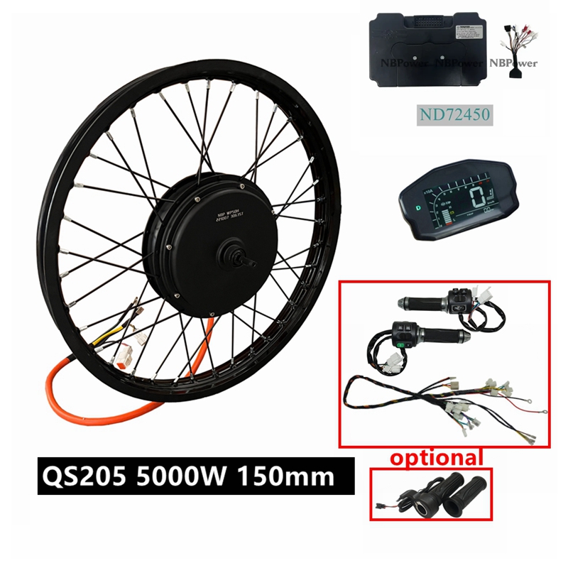 72V 5000W Hub Motor Kit - NBpower/QS205 V3 72V 5000W E-Bike-Kit 150mm