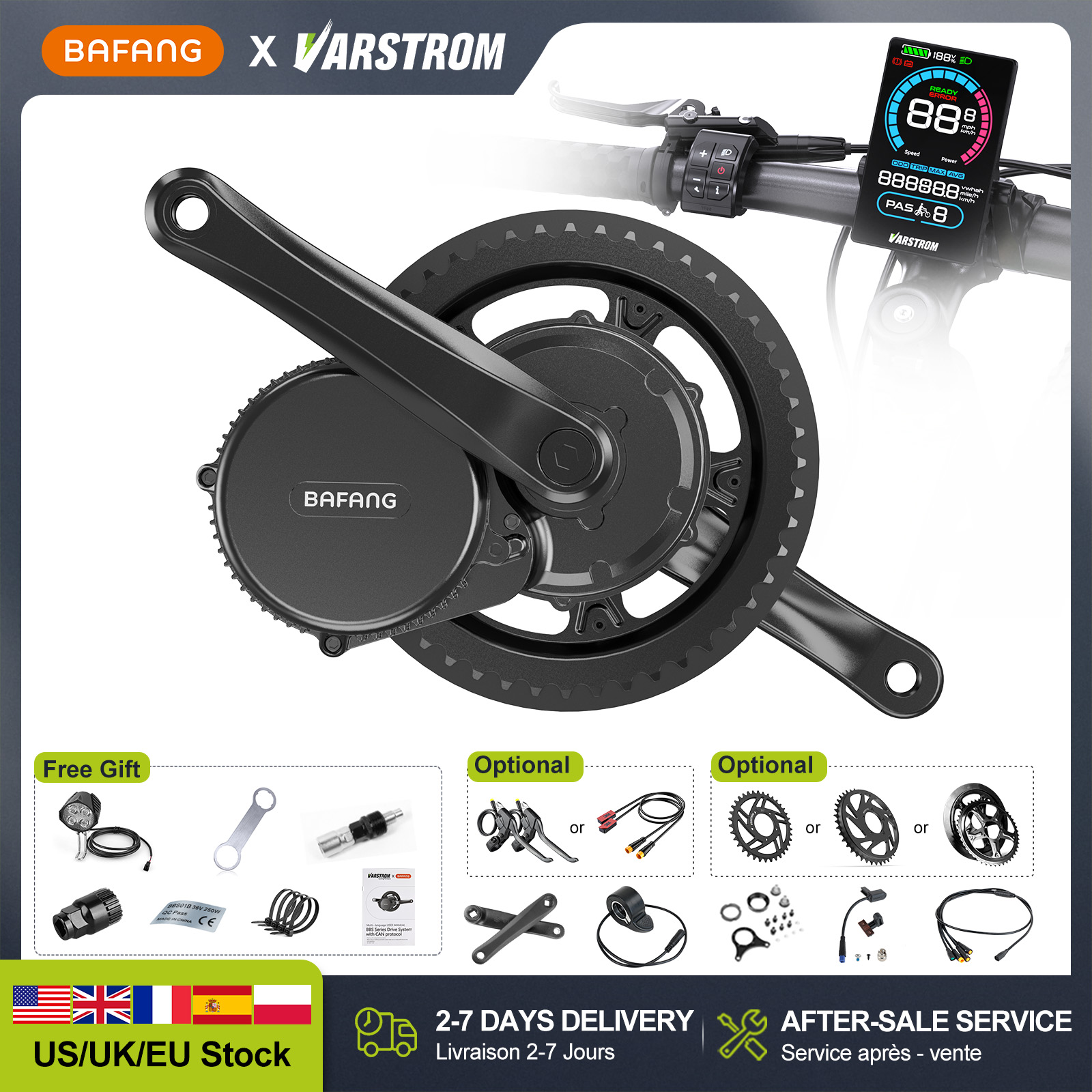 Bafang Bbshd 1000W Conversion Kit - [US-Lager] BAFANG 48V 500W 750W 52V