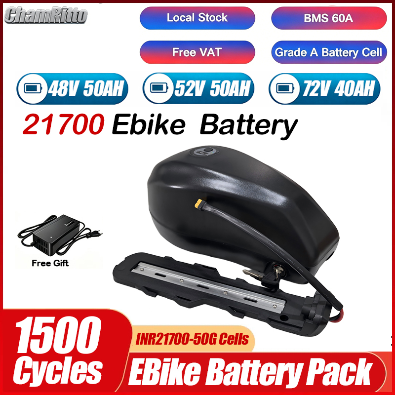 Electric Bicycle Battery 72V 30Ah - 48V 72V 52V 60V E-Bike Kraftstofftank-Batterie