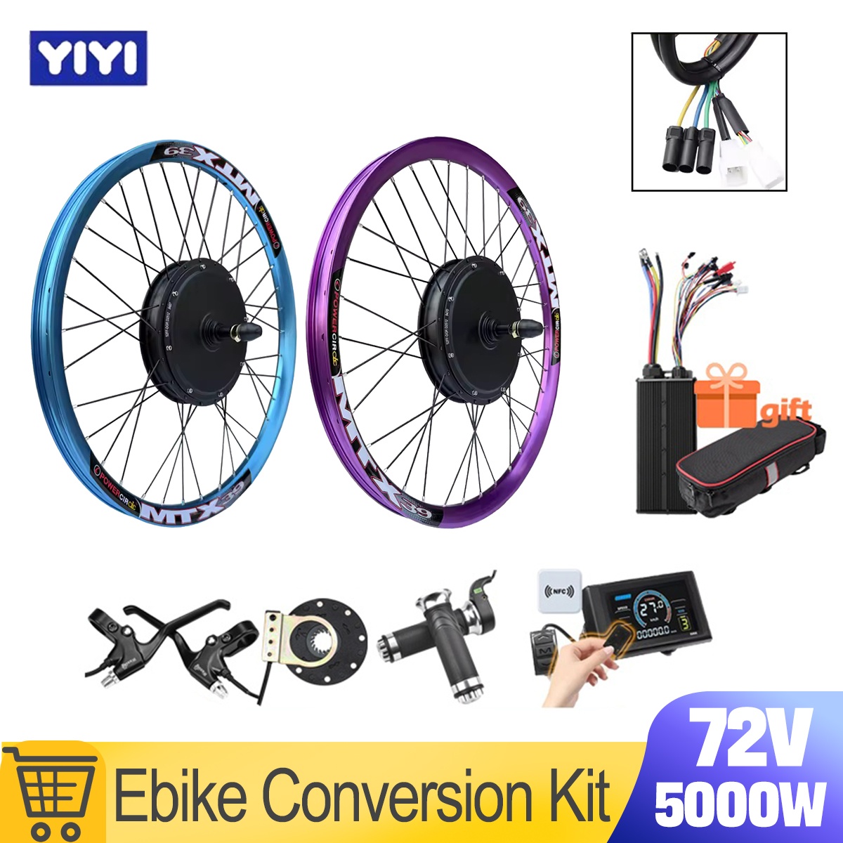 Neuer MTX39 72V 5000W E-Bike U – 72V 5000W Hub Motor Kit Bewertung und Preis