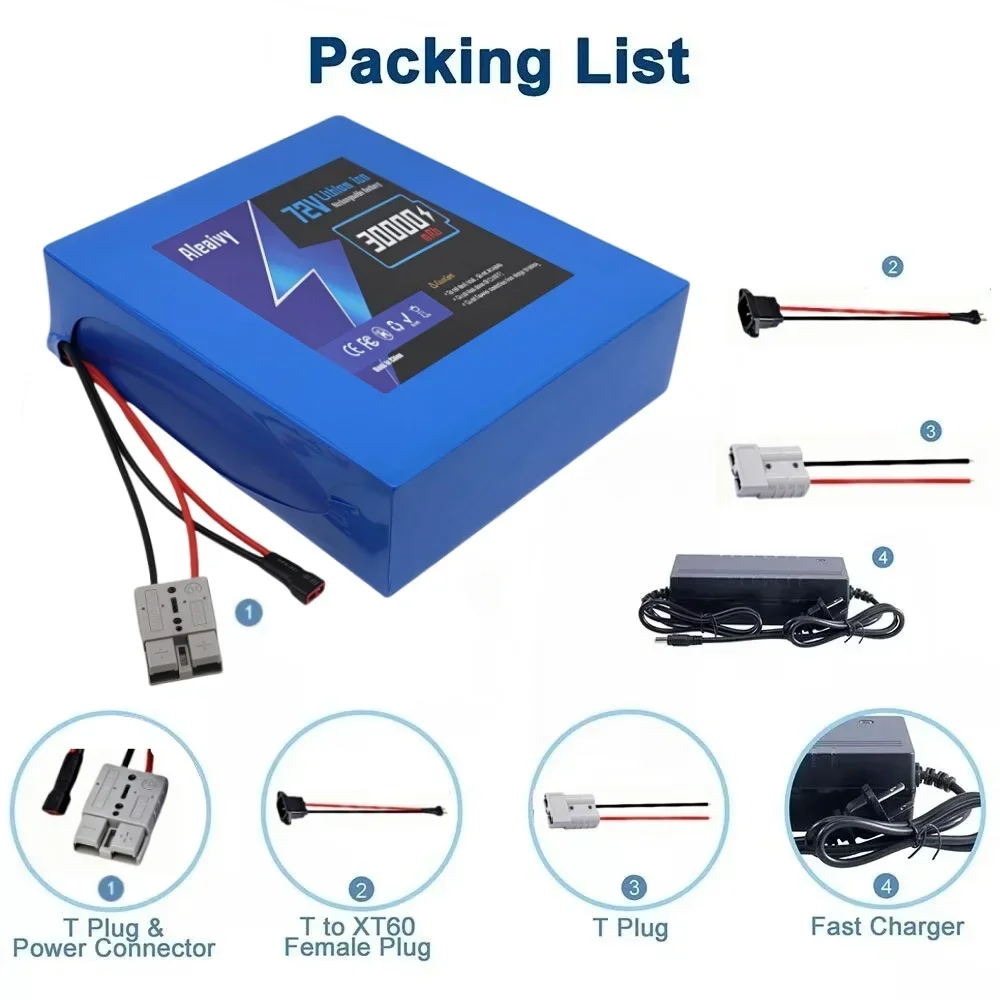 72V 30Ah Hochleistungs-Schnell – Electric Bicycle Battery 72V 30Ah Bewertung und Preis