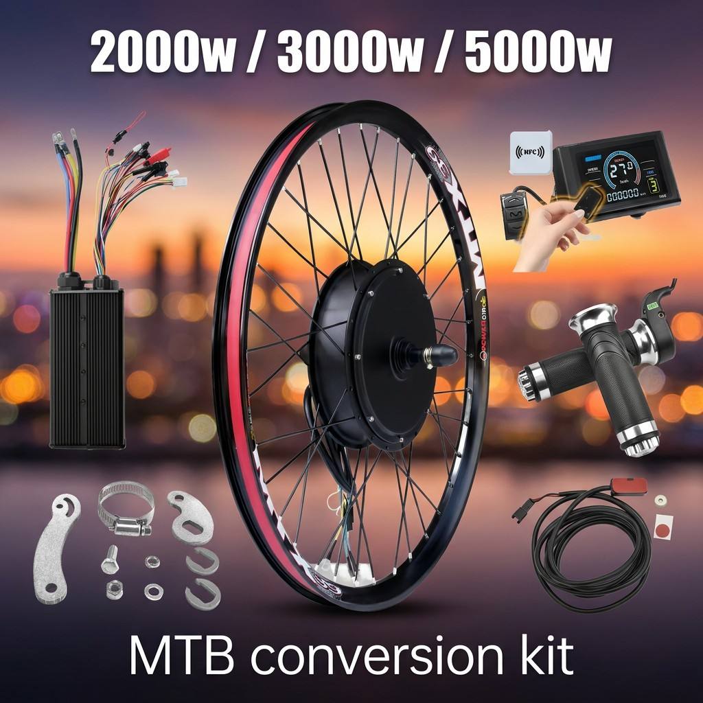72V 5000W E-Bike-Kit mit S966  – 72V 5000W Hub Motor Kit Bewertung und Preis