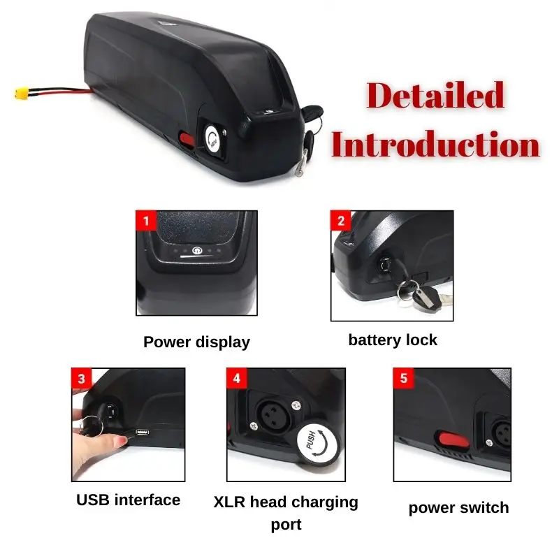 Für Hailong-Akku 36V 48V 52V 3 – Ebike Battery 48V 20Ah Hailong Bewertung und Preis