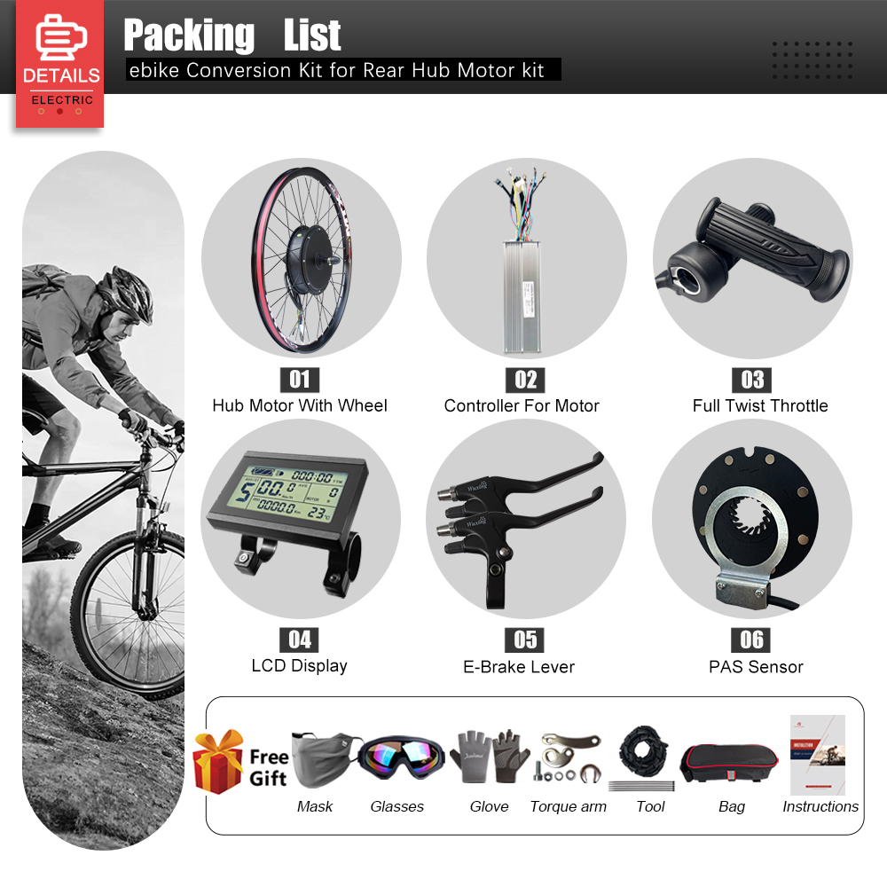 Elektrofahrrad-Umbausatz 72V 3 – Ebike Conversion Kit 72V 3000W Bewertung und Preis